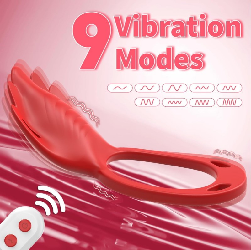 GripLust Panty Vibrator With Strap And Penis Ring - 9 Vibration Modes By APP & Remote