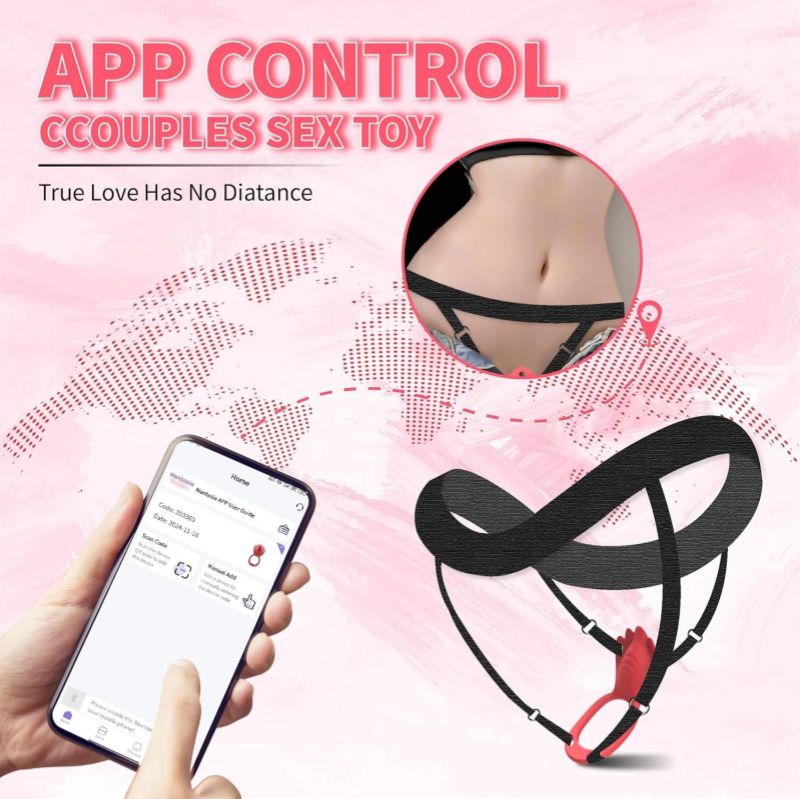 GripLust Panty Vibrator With Strap And Penis Ring - 9 Vibration Modes By APP & Remote