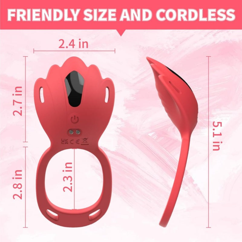 GripLust Panty Vibrator With Strap And Penis Ring - 9 Vibration Modes By APP & Remote
