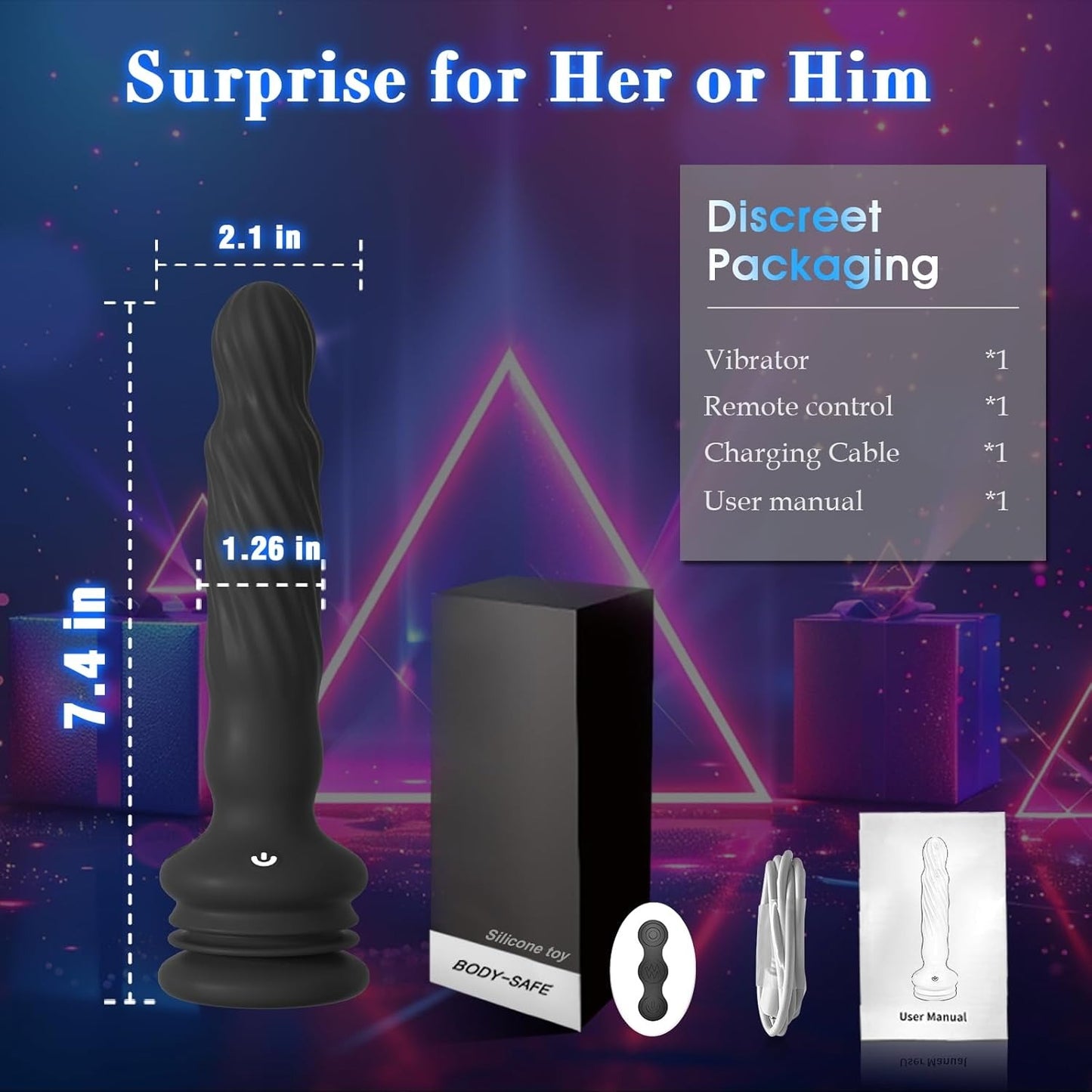 Obsidian - Wriggling Rotating Prostate Massager Anal Butt Plug