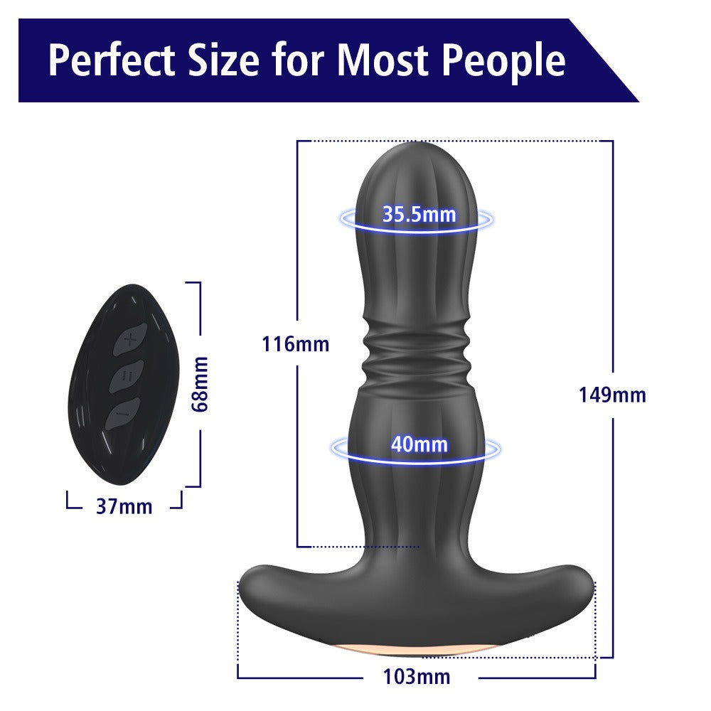 Excited Elf - Thrusting Butt Plug with Remote Control
