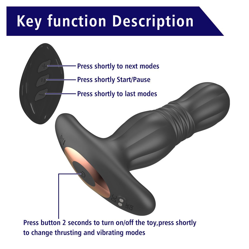Excited Elf - Thrusting Butt Plug with Remote Control