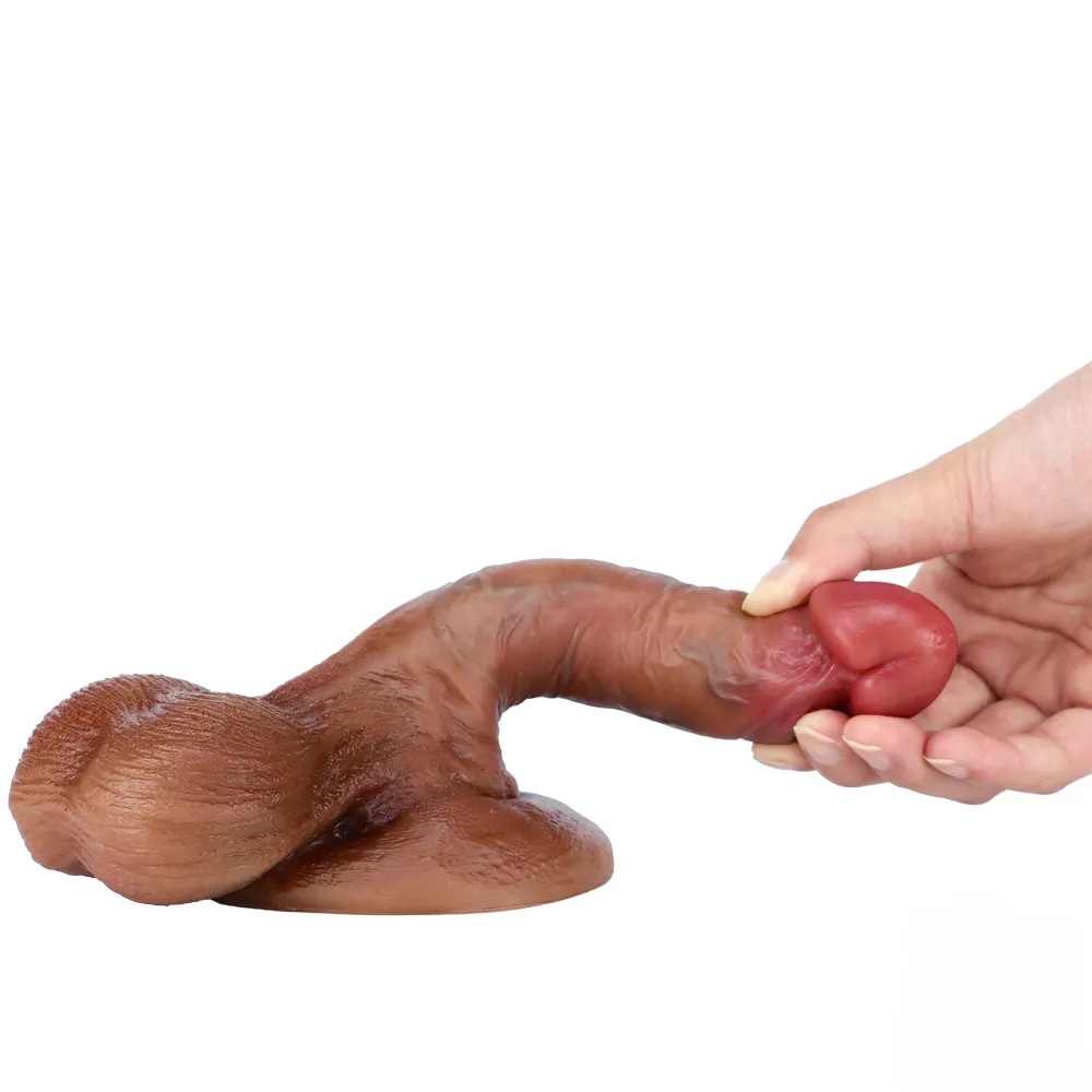 SteamyCitrus - 6.3in 7.09in Real Touch Feel Dildo Soft Silicone Simulation Toy