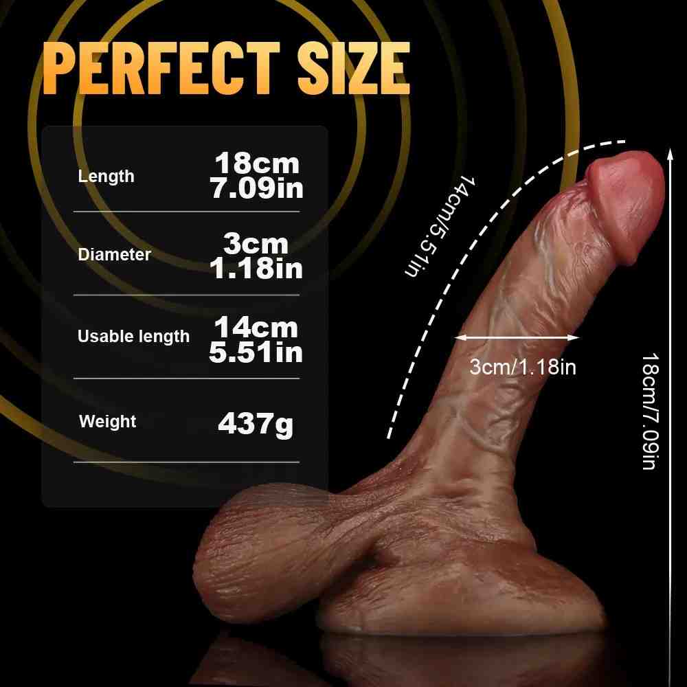 SteamyCitrus - 6.3in 7.09in Real Touch Feel Dildo Soft Silicone Simulation Toy