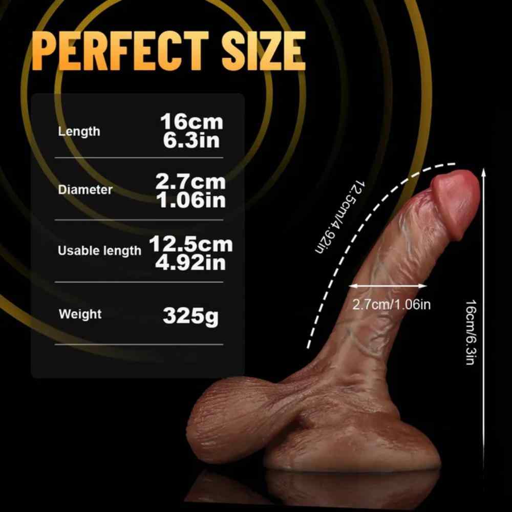 SteamyCitrus - 6.3in 7.09in Real Touch Feel Dildo Soft Silicone Simulation Toy