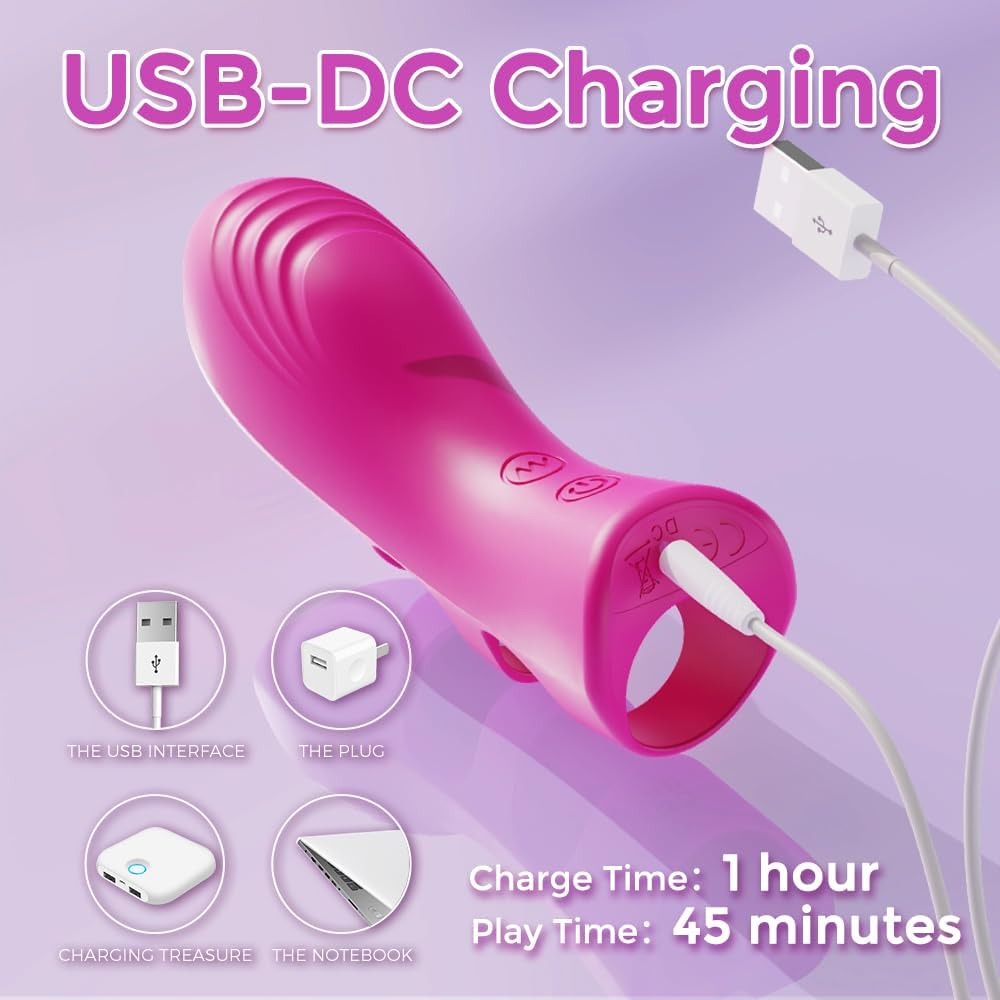 Finger Sex Toy & Heating Clitoral G-Spot Nipple Butterfly Vibrators for Women or Couples