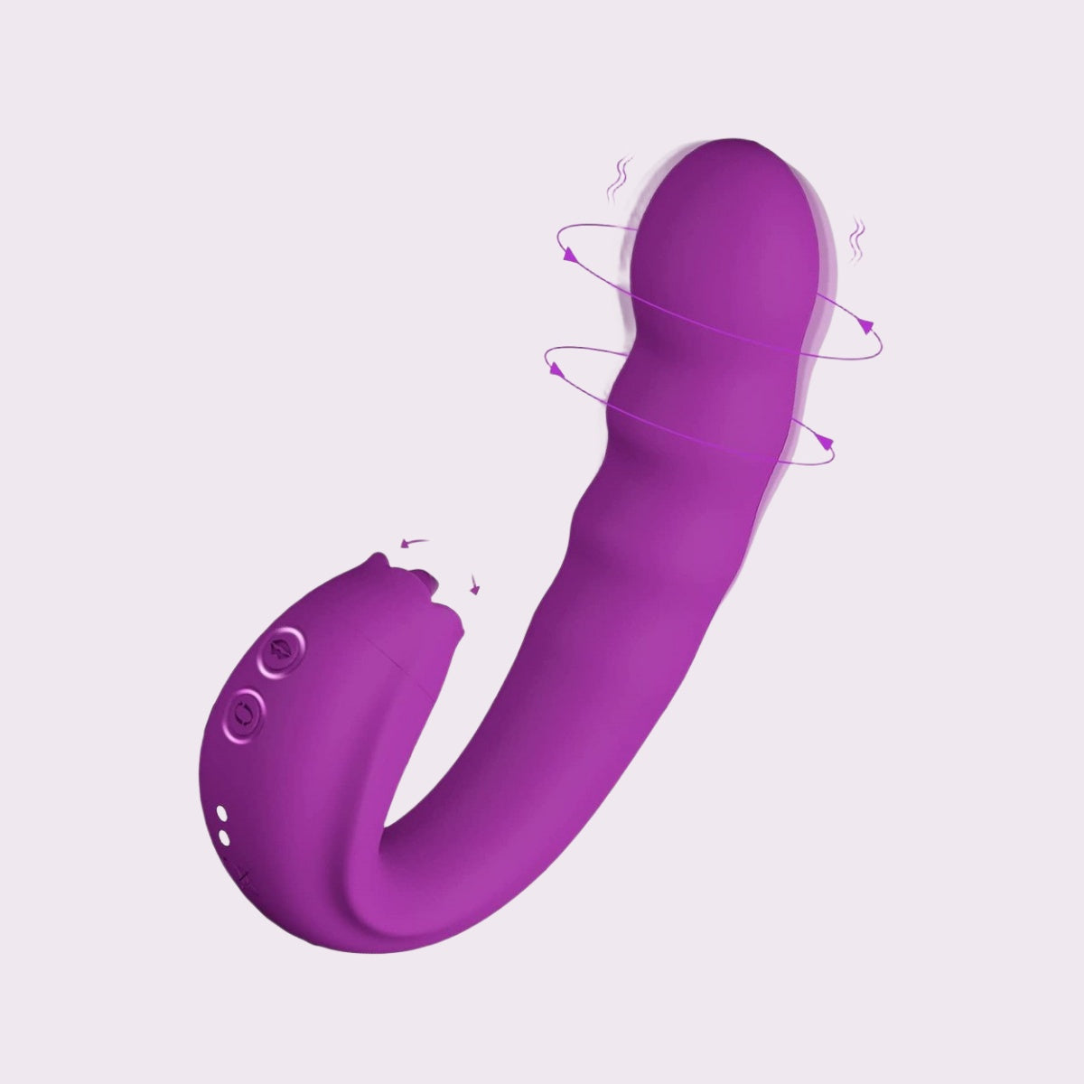 LILI G-Spot Vibrator With Rotating Head & Tongue Vibrator