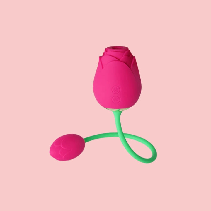 Super Quiet Rose Sucking Vibrator with Egg | Clitoral Stimulation Lovebirdvibe Super Quiet Rose Sucking Vibrator with Egg | Clitoral Stimulation Lovebirdvibe