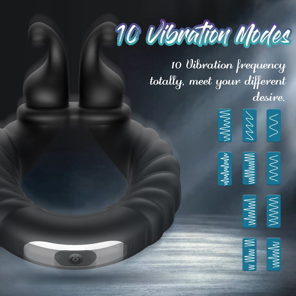 KinkyKangaroo | 2 Motors Perineum Penis Ring with Vibration