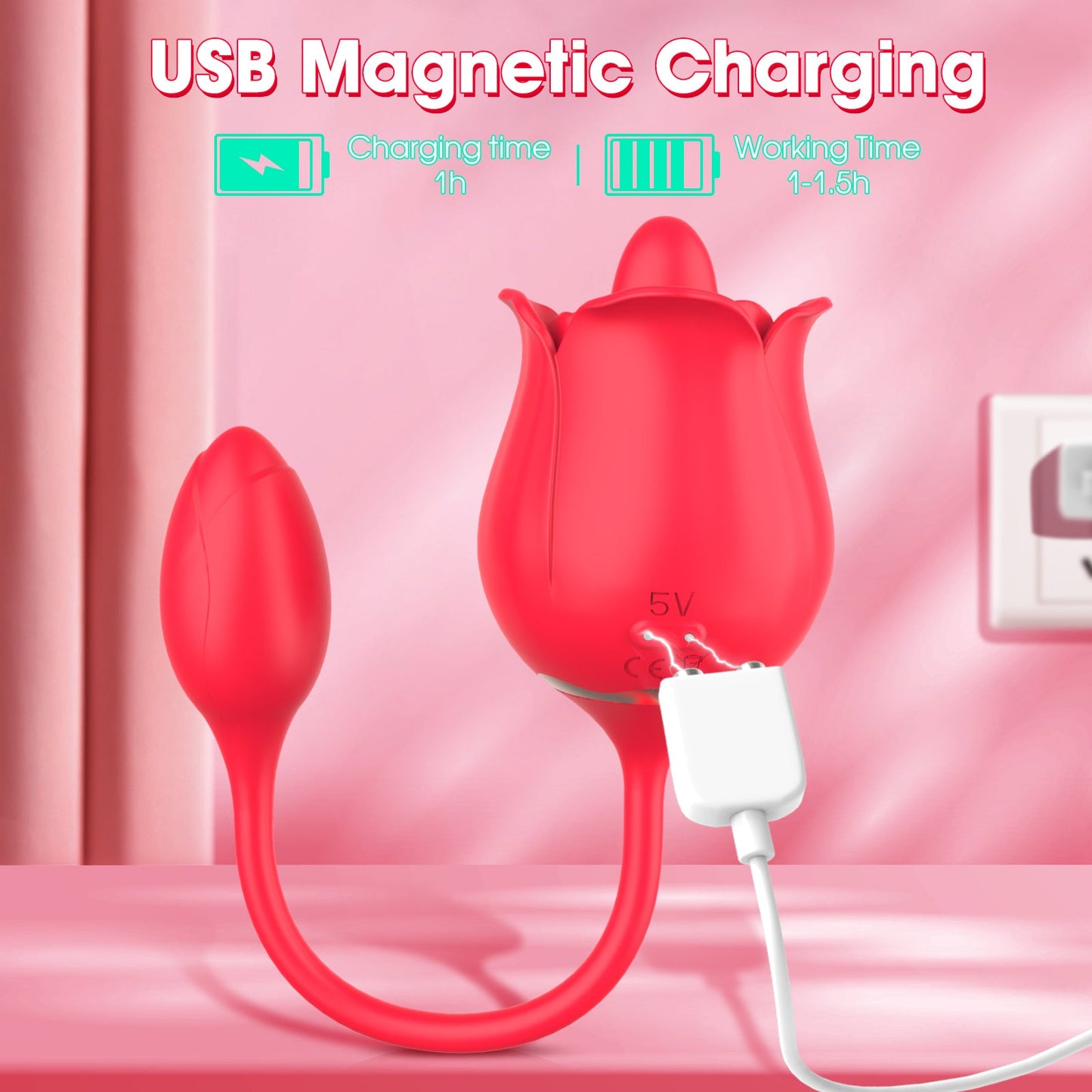 RavishingRose - Tongue Licking Stimulator with Vibrating Egg