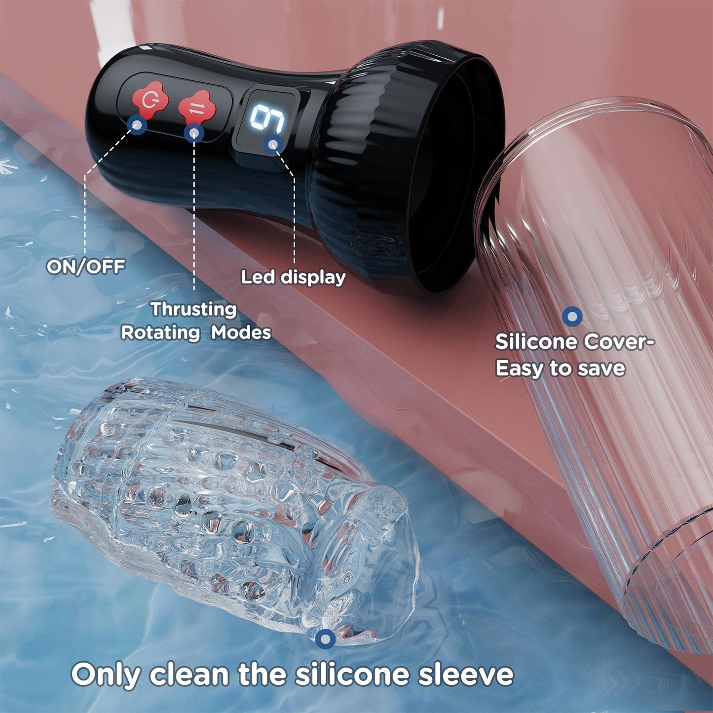 Fling | Male Rose Pro Upgraded 2 in 1 Thrusting and Rotating Male Masturbator