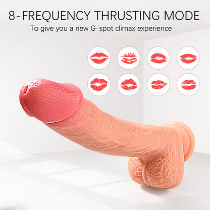 ActiveTiger - 8.7in 4 in 1 Vibrating Hand-free Super Realistic  Dildo