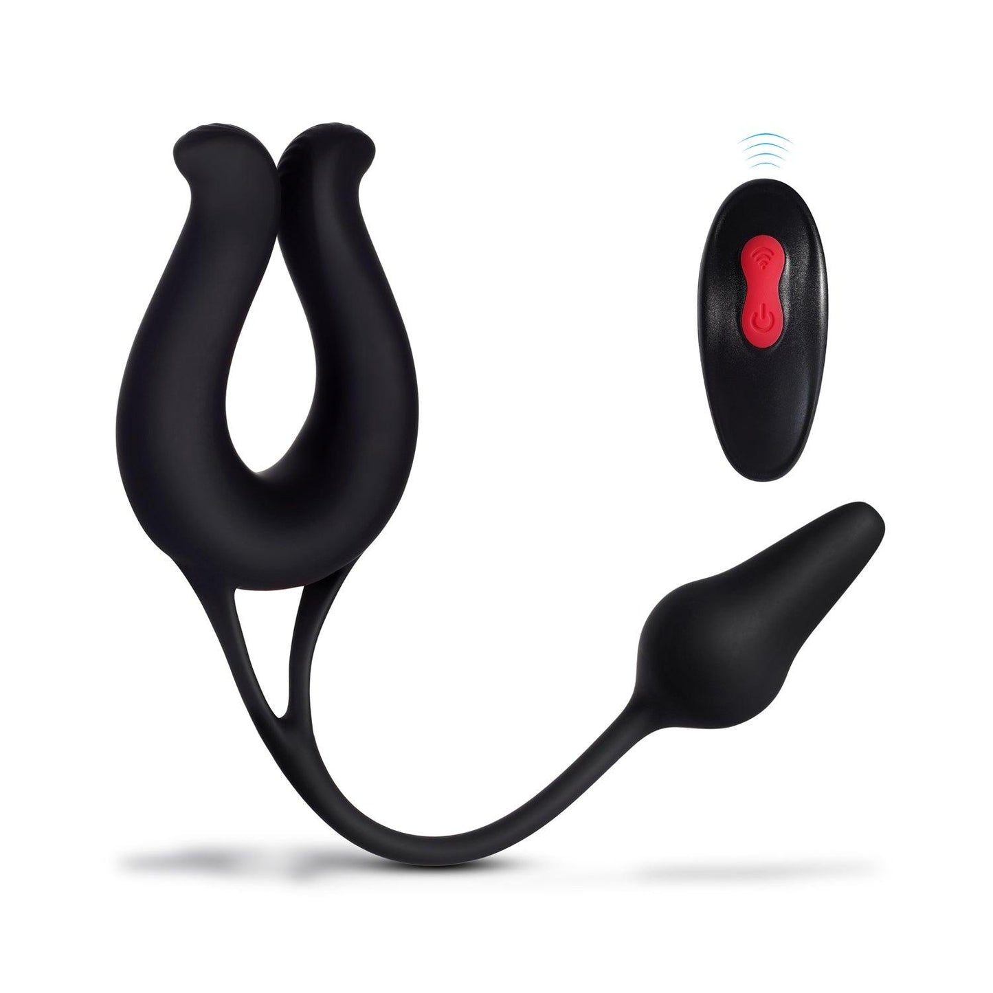 July - Vibrating Multi Cock Ring with Butt Plug