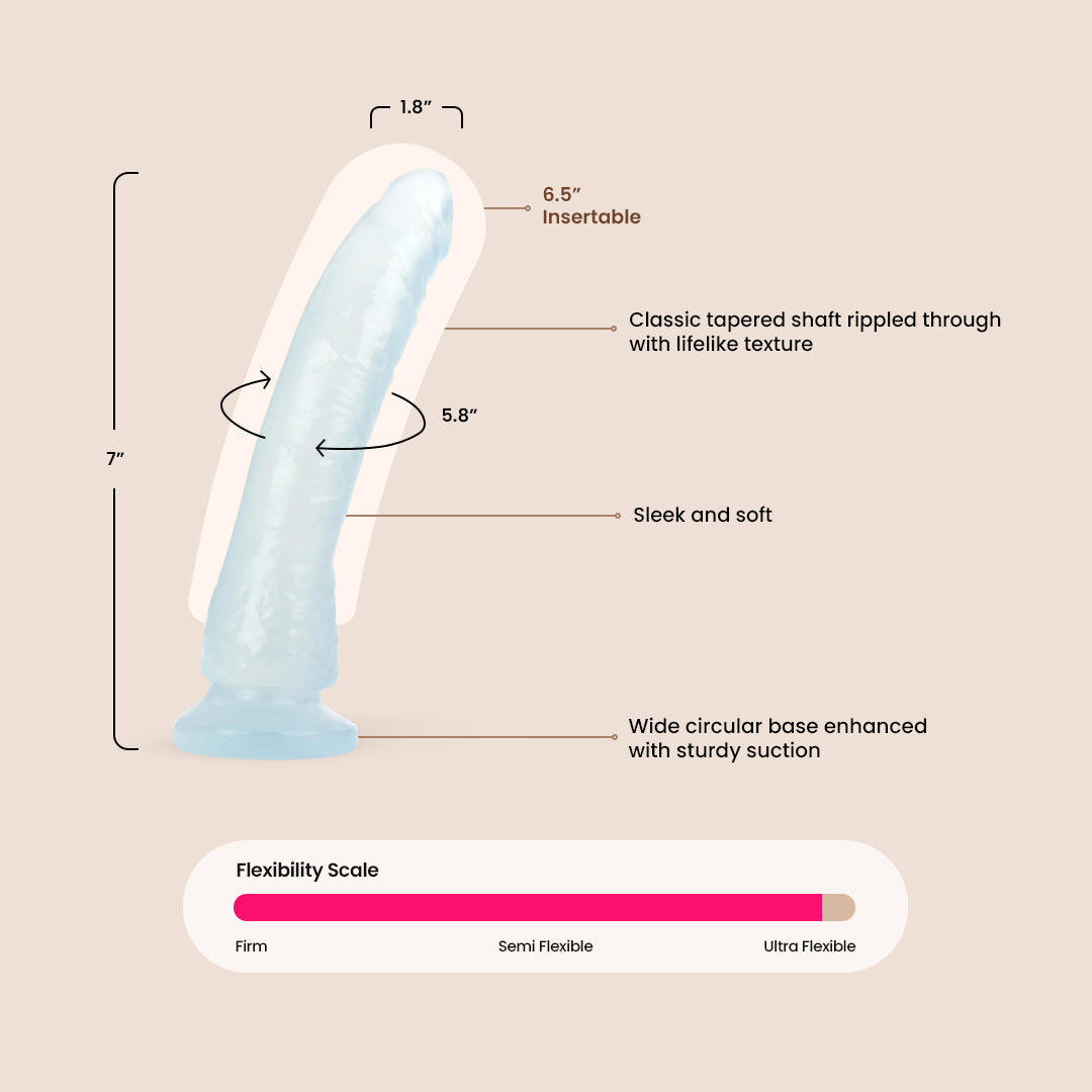 Charming Jelly - 7" | Flexible And Firm Dildo