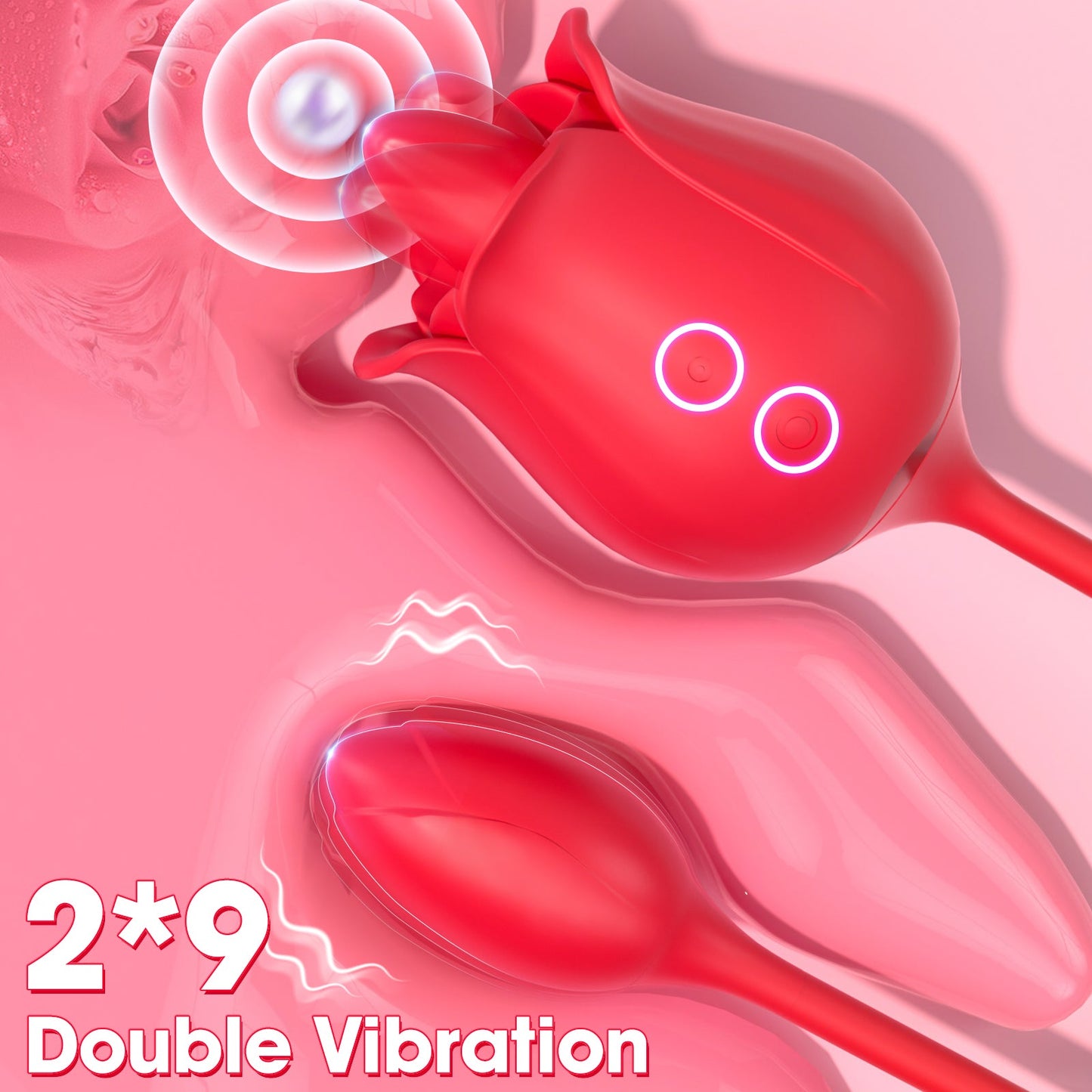 RavishingRose - Tongue Licking Stimulator with Vibrating Egg