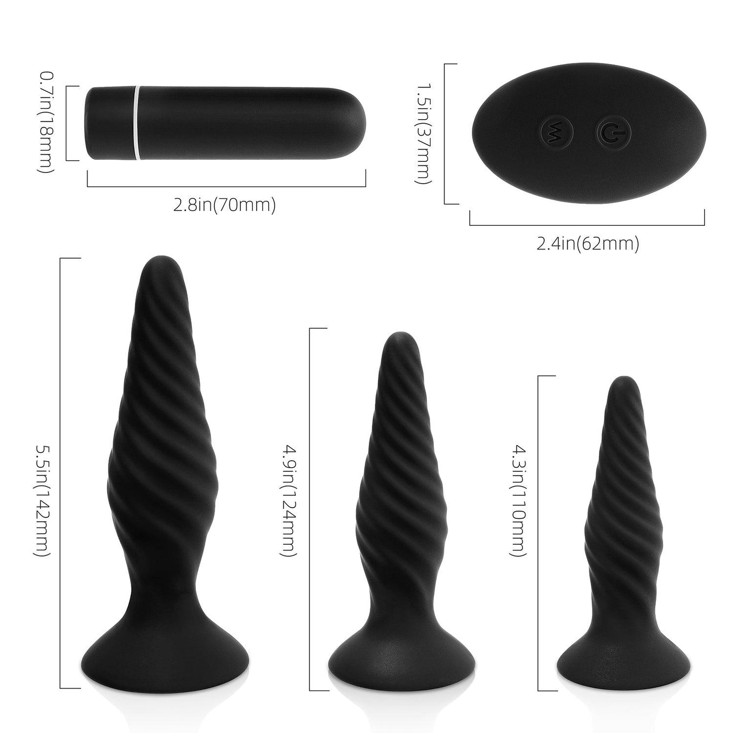 SweetHeart - Anal Vibrator & Vibrating Anal Plug Set