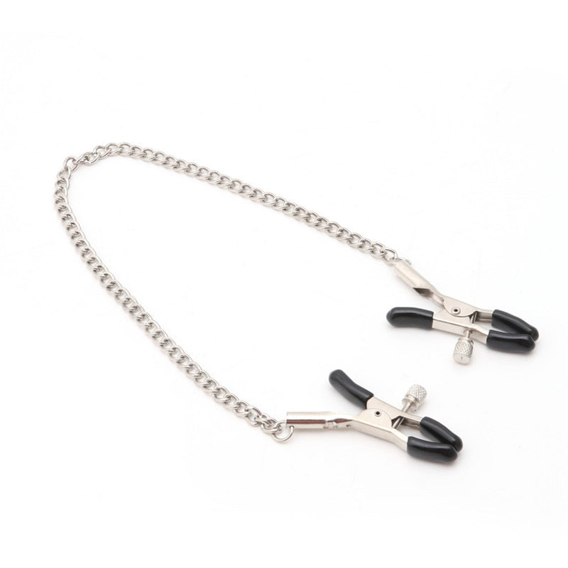 SensualBerry - 1 Pair 30cm Chains Men Nipple Clip Toy