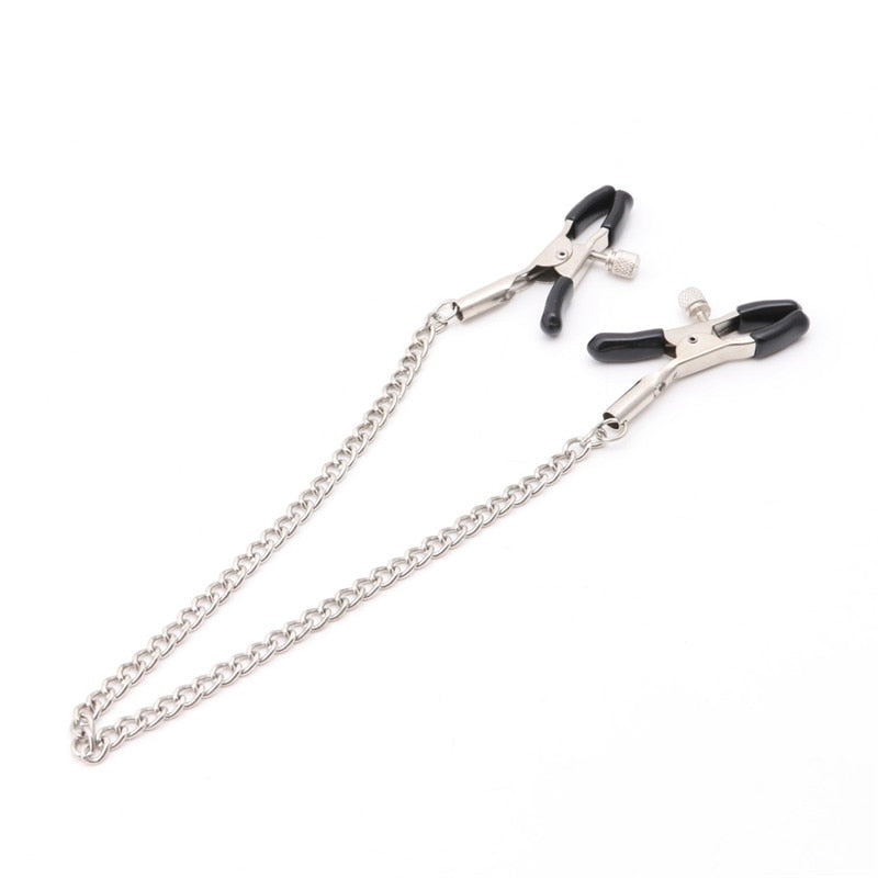 SensualBerry - 1 Pair 30cm Chains Men Nipple Clip Toy