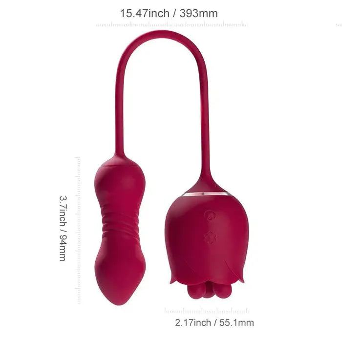 KittyRose - Rotating Rose Toy & Thrusting Vibrator