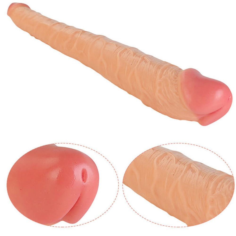 ForbiddenCat - 10.6in 14.6in Veiny Double Dildo Gay Sex Toy