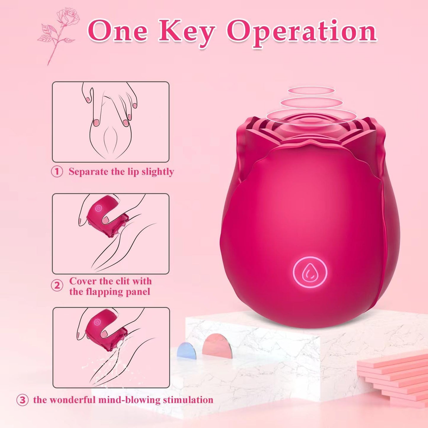 Roseslut- Clitoral Rose Vibrator for Nipple and Clitoris