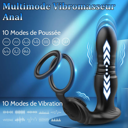 Lust - Prostate Massager with Penis Ring, Anal Plug Vibrator For All