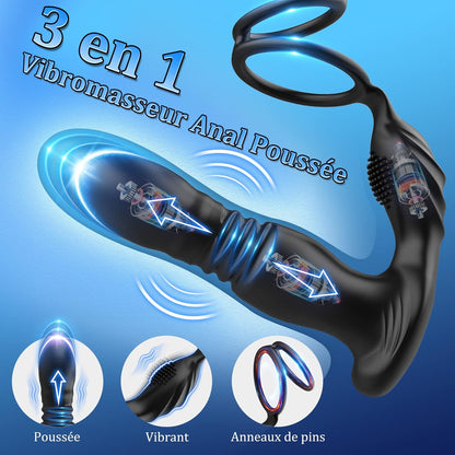 Lust - Prostate Massager with Penis Ring, Anal Plug Vibrator For All