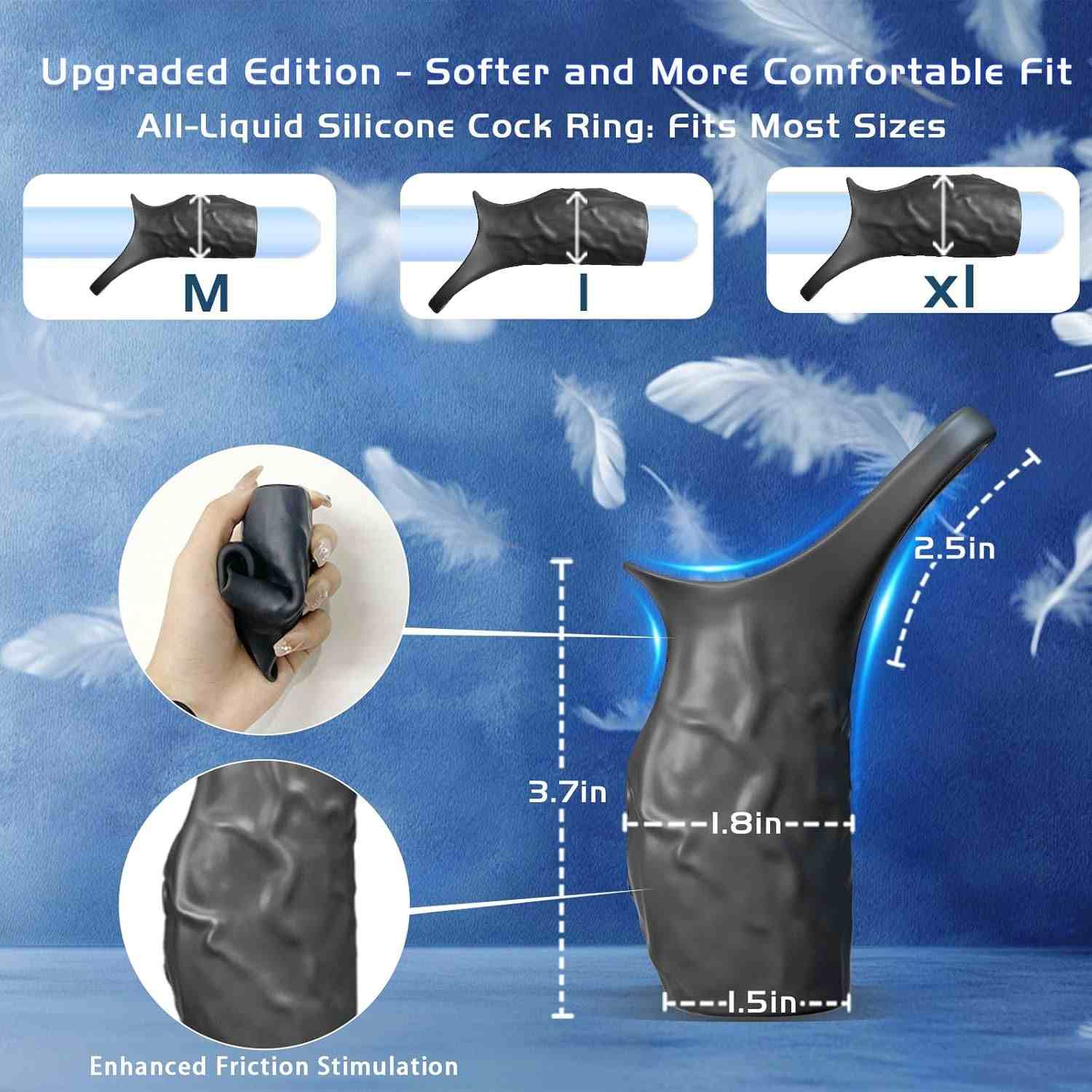 Realistic Vibrating Penis Sleeve with Cock Ring Enhanced Pleasure & ED Support Lovebirdvibe Realistic Vibrating Penis Sleeve with Cock Ring Enhanced Pleasure & ED Support Lovebirdvibe