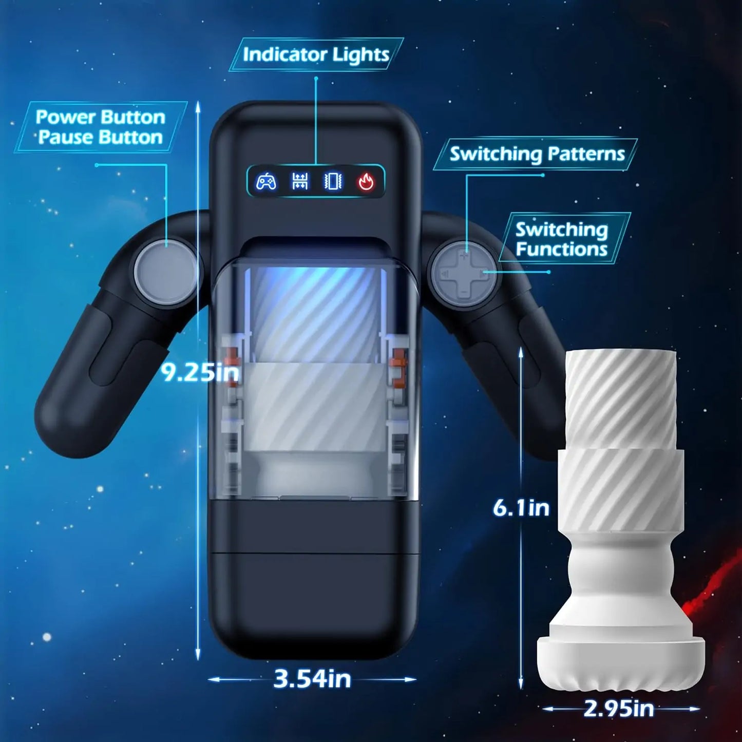 GameCup - Thrusting Male Masturbator Adjustable Arm Design