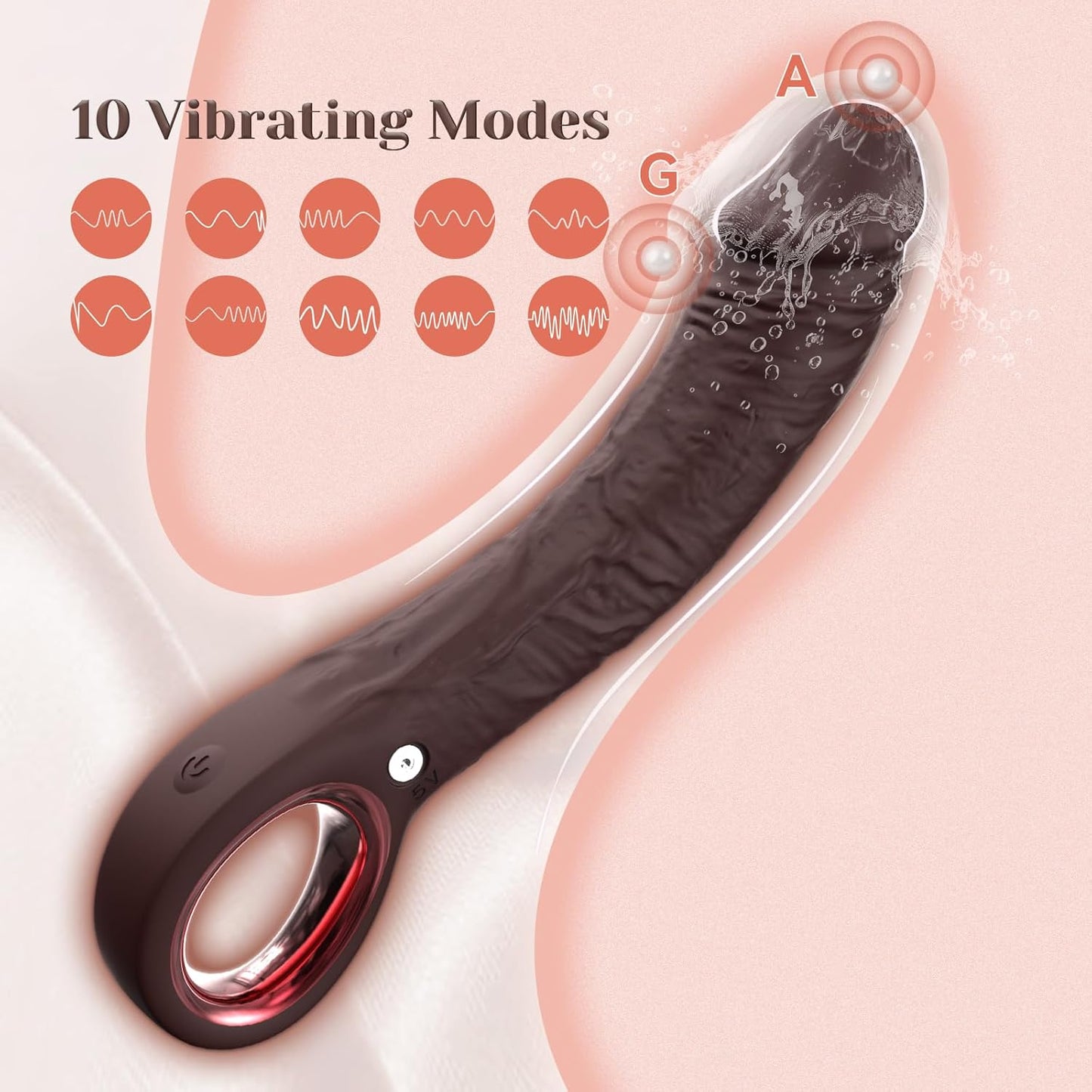 KuroLush 7.8 Inch Realistic Vibrators, G Spot Vibrator Dildo