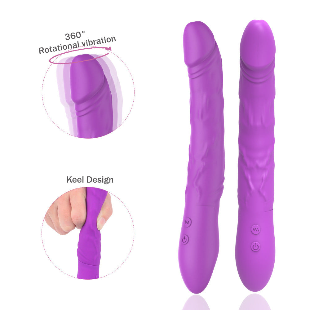 Dildo Vibrator - Double Ended Small Rotating Dildo & G Spot Vibrator 6 Inch