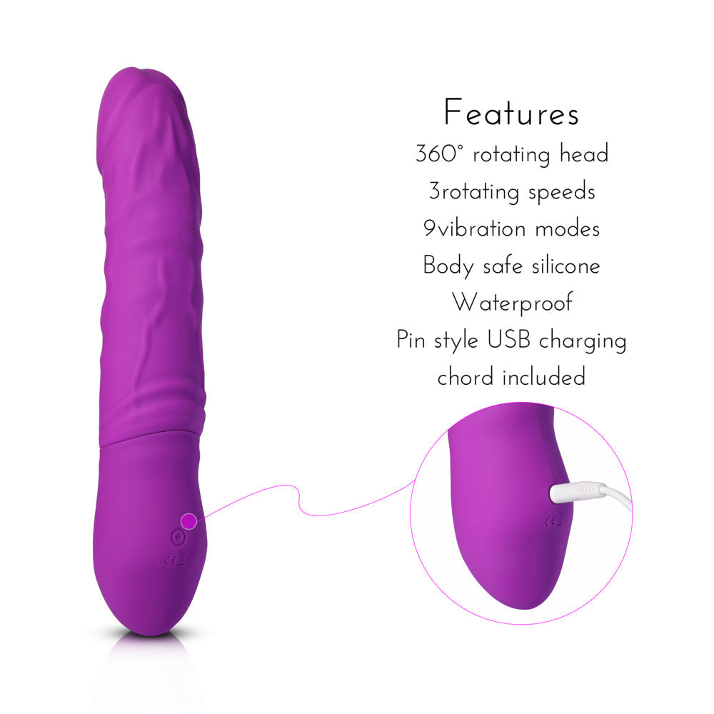 Dildo Vibrator - Double Ended Small Rotating Dildo & G Spot Vibrator 6 Inch