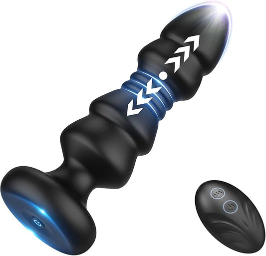 SlipTip - Thrusting Anal Plugs Prostate Massager - Butt Plug G Spot Vibrator for Male and Female