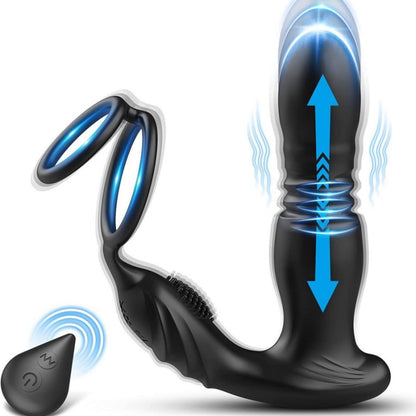 Lust - Prostate Massager with Penis Ring, Anal Plug Vibrator For All