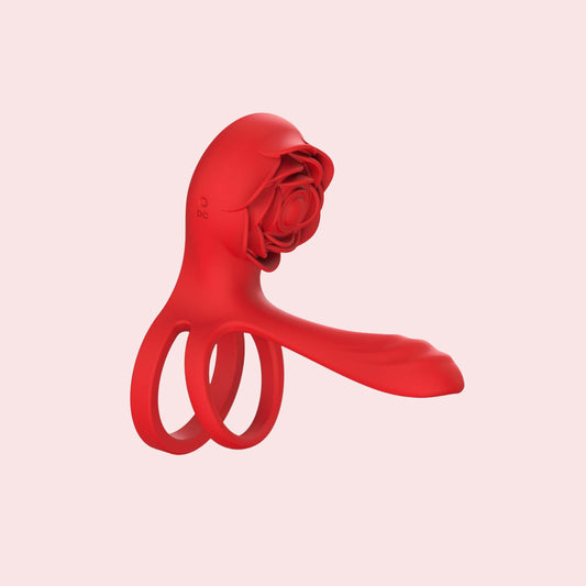 Roselover - Vibrating Cock Ring with G-spot Clitoral Stimulator