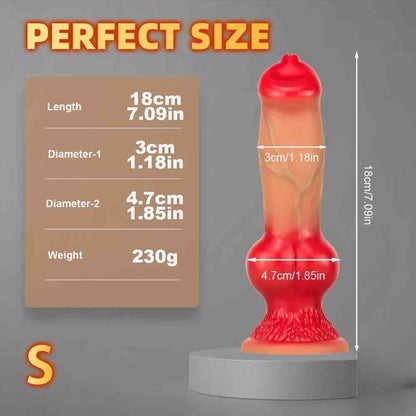 WhiskeyWolf - XML Ombre Premium Silicone Dog Animal Huge Thick Dildo