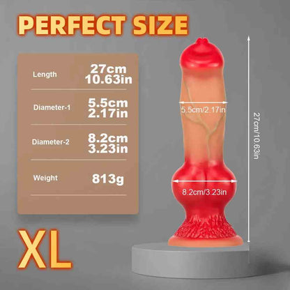 WhiskeyWolf - XML Ombre Premium Silicone Dog Animal Huge Thick Dildo