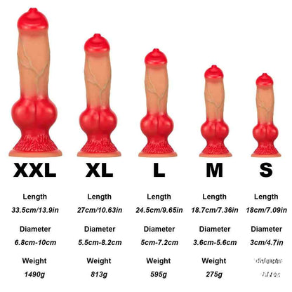 WhiskeyWolf - XML Ombre Premium Silicone Dog Animal Huge Thick Dildo