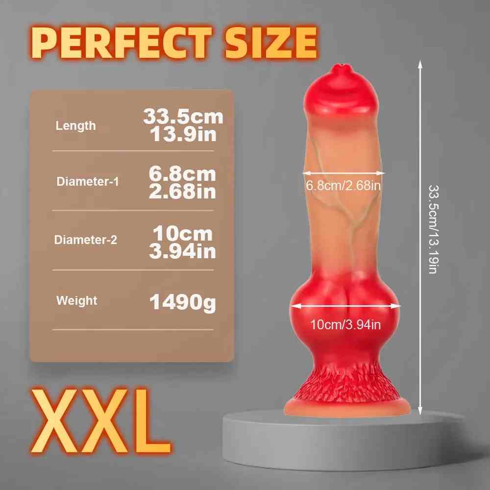 WhiskeyWolf - XML Ombre Premium Silicone Dog Animal Huge Thick Dildo