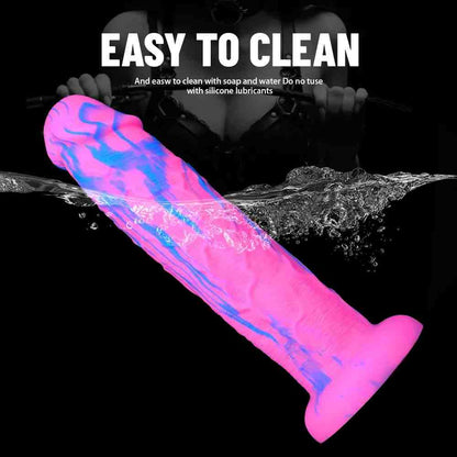 CheekyLeopard - 10.8in Huge Thick Colorful Penis Dildo For Women