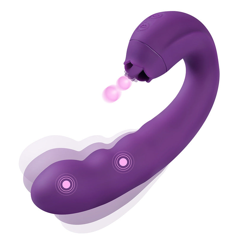 LILI G-Spot Vibrator With Rotating Head & Tongue Vibrator