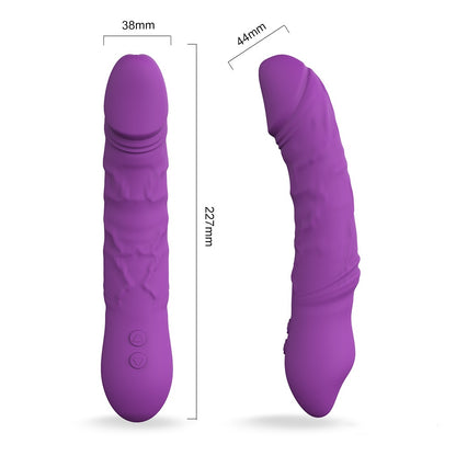 Dildo Vibrator - Double Ended Small Rotating Dildo & G Spot Vibrator 6 Inch