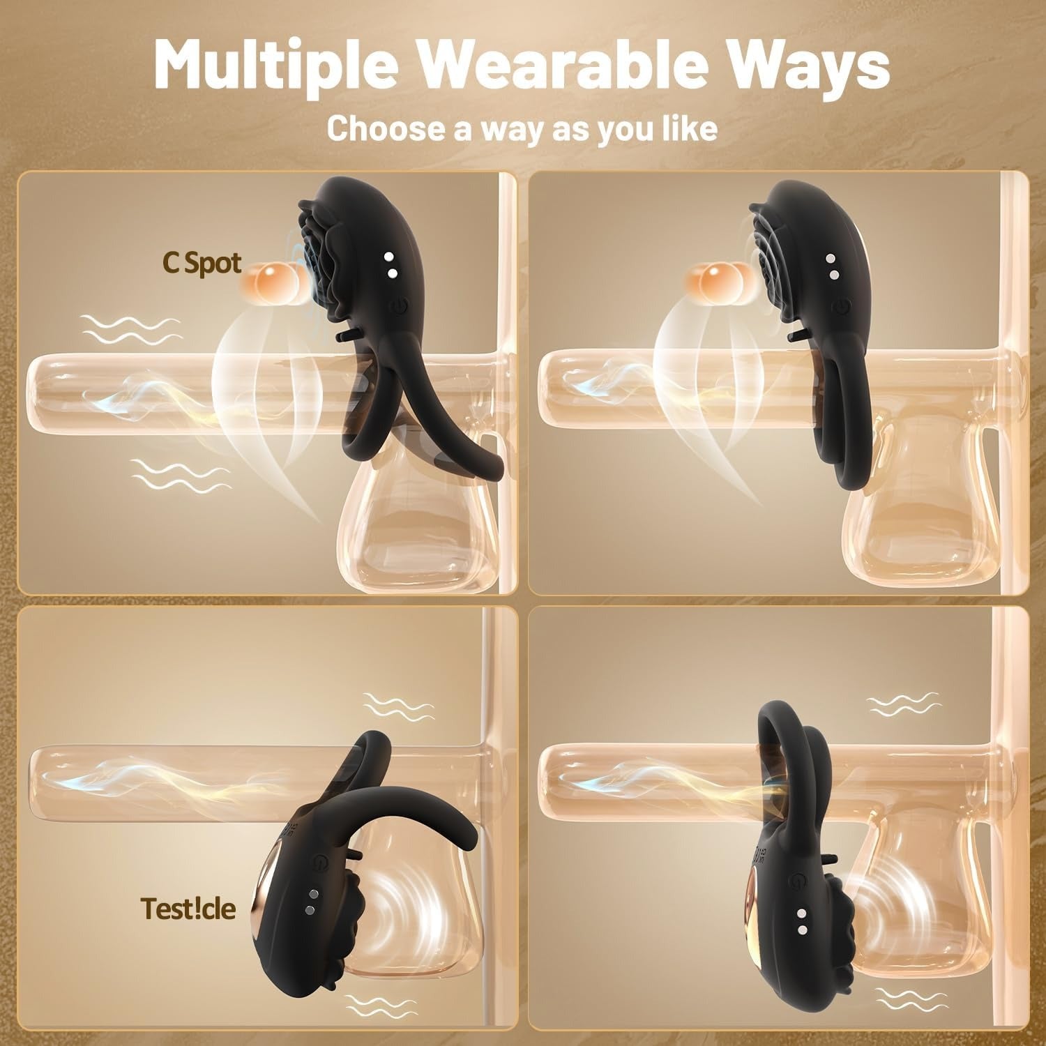 Rose Clitoral Vibrator Cock Ring Dual Stimulation Toy for Couples | 8 Vibration Modes Lovebirdvibe Rose Clitoral Vibrator Cock Ring Dual Stimulation Toy for Couples | 8 Vibration Modes Lovebirdvibe