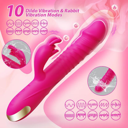 Thrusting Dildo Rabbit Vibrator - Silicone Clitoral Stimulator For Women Or Couple Lovebirdvibe Thrusting Dildo Rabbit Vibrator - Silicone Clitoral Stimulator For Women Or Couple Lovebirdvibe