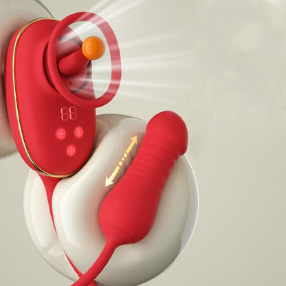 Opula - Clit Sucking Tongue Vibrator with Thrusting Stimulator