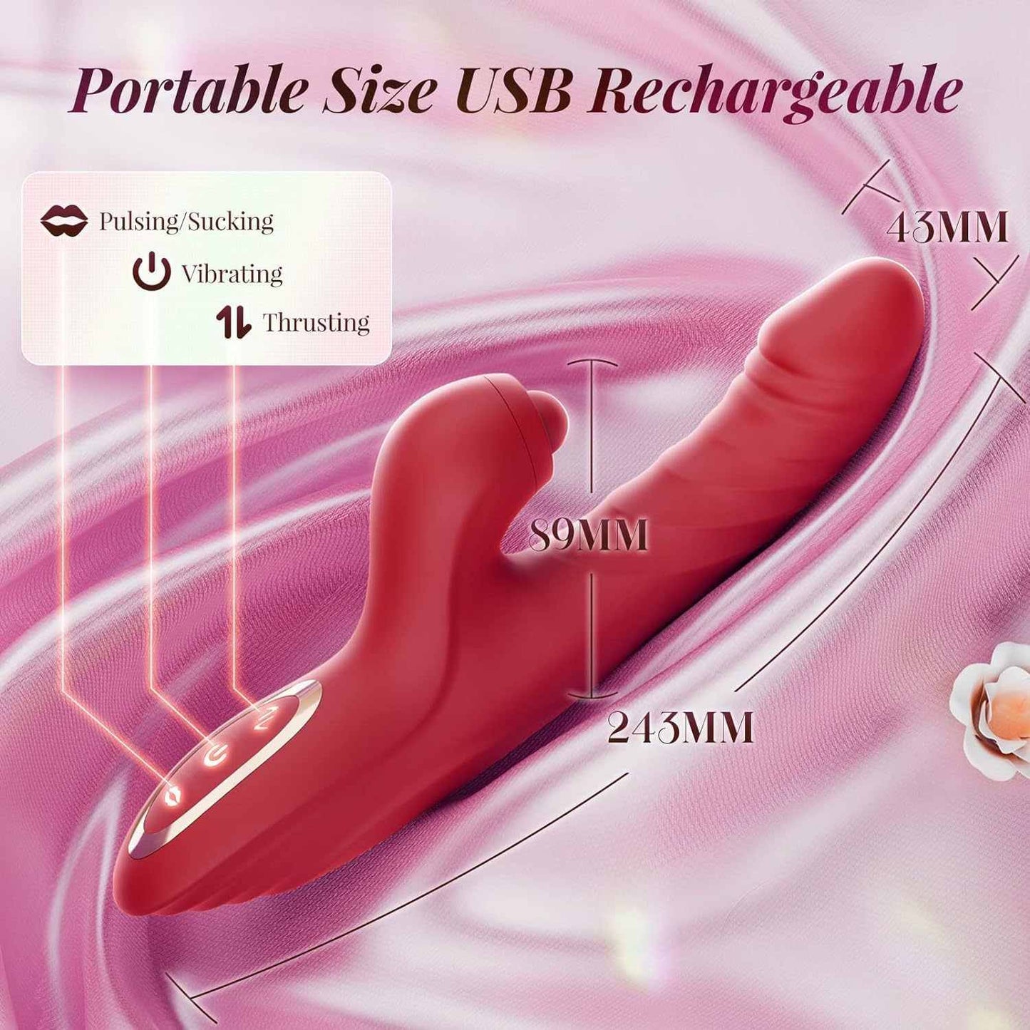 Warrior - Thrusting Vibrator Dildo for Women and Couple