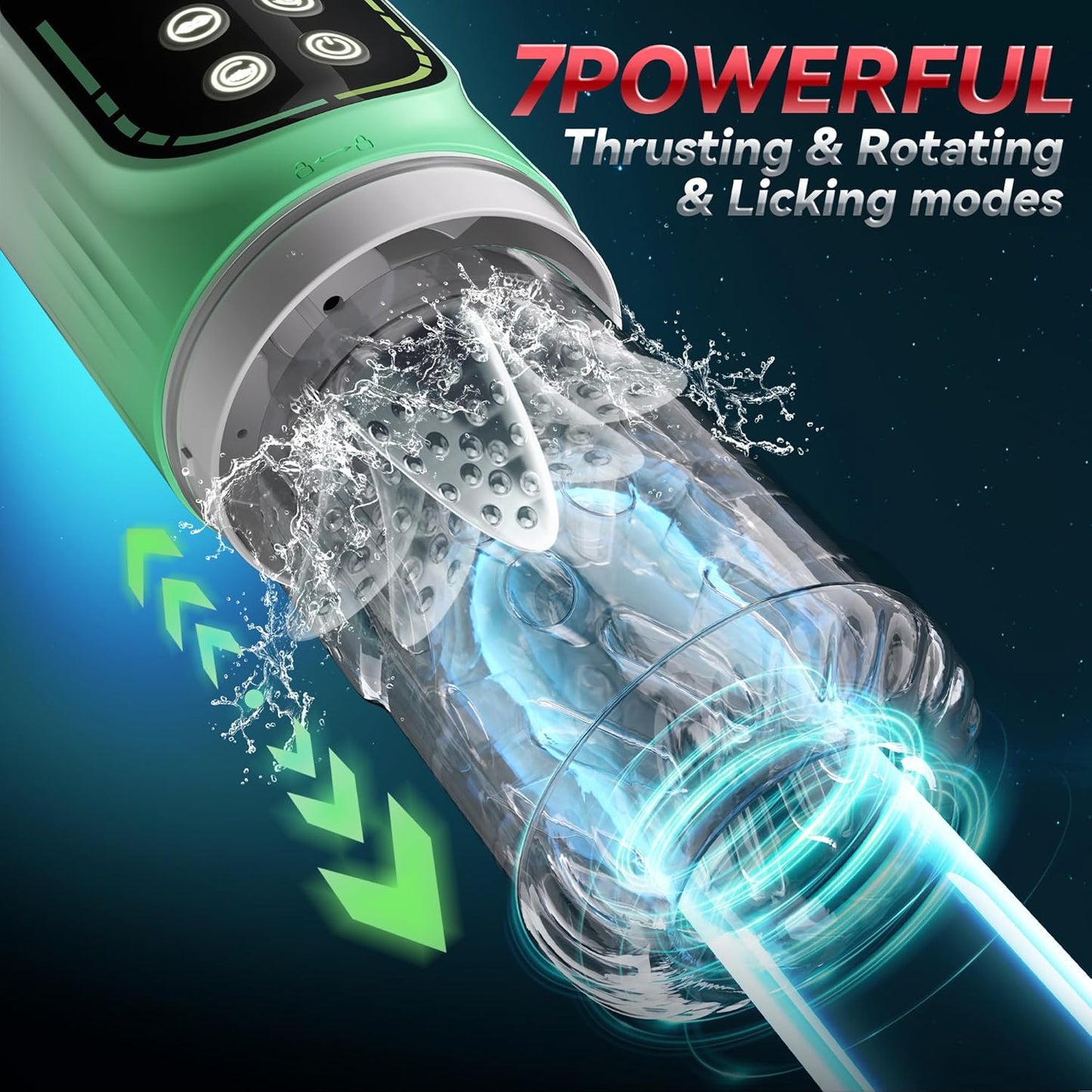 Wiggly | Lovebirdvibe 6 in 1 Upgraded Vacuum Pump Male Masturbator toy with LCD Display