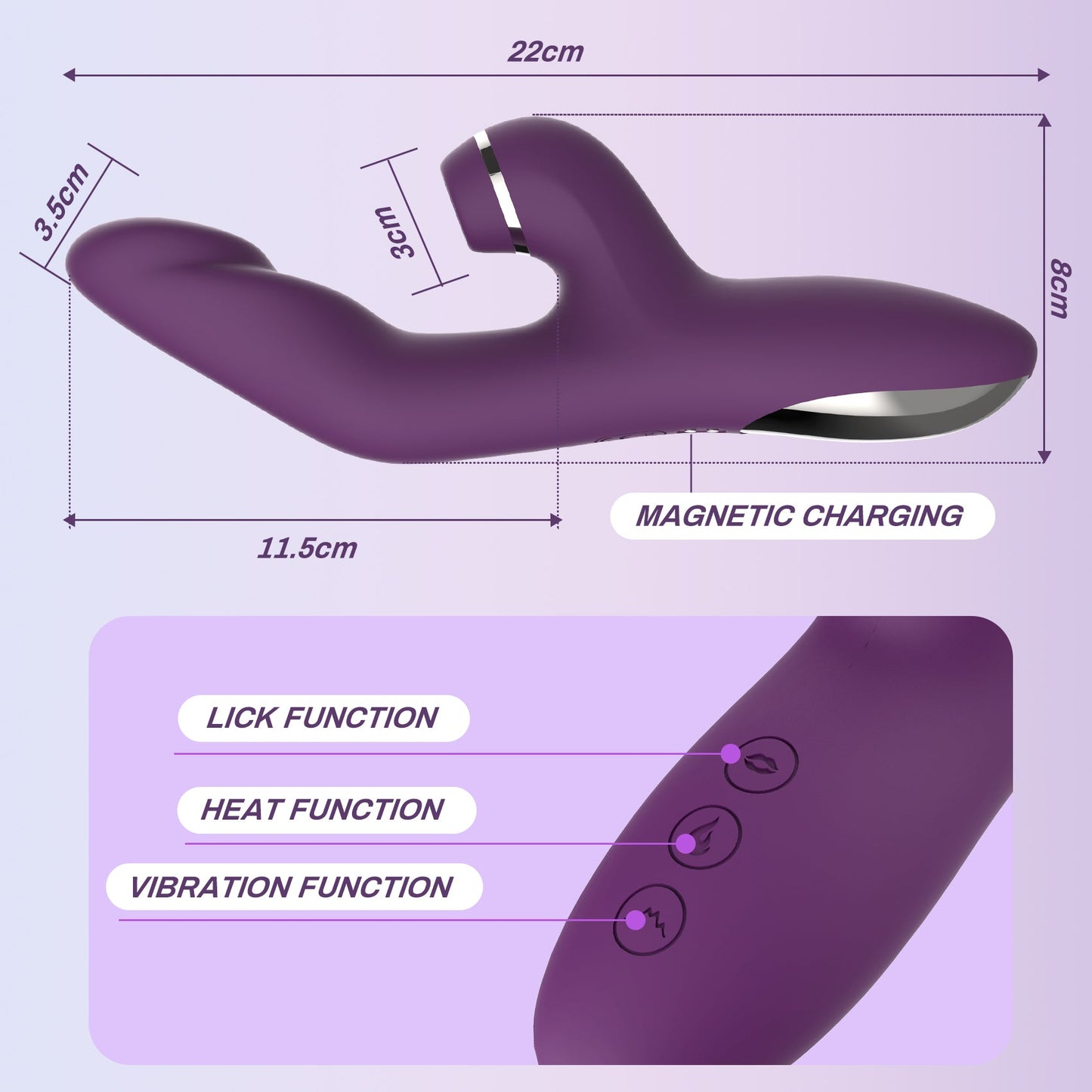 Jolly | 3 in 1 Stimulation Rabbit Vibrator with Heating