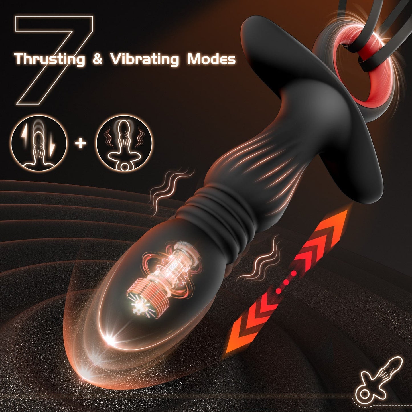 Gleam | Vibrator for Men Vibrating Butt Plug with 7 Vibration Modes