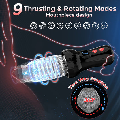 Male rose pro Upgraded 2 in 1 Powerful Vibrating Thrusting and Rotating Male Masturbator Lovebirdvibe Male rose pro Upgraded 2 in 1 Powerful Vibrating Thrusting and Rotating Male Masturbator Lovebirdvibe